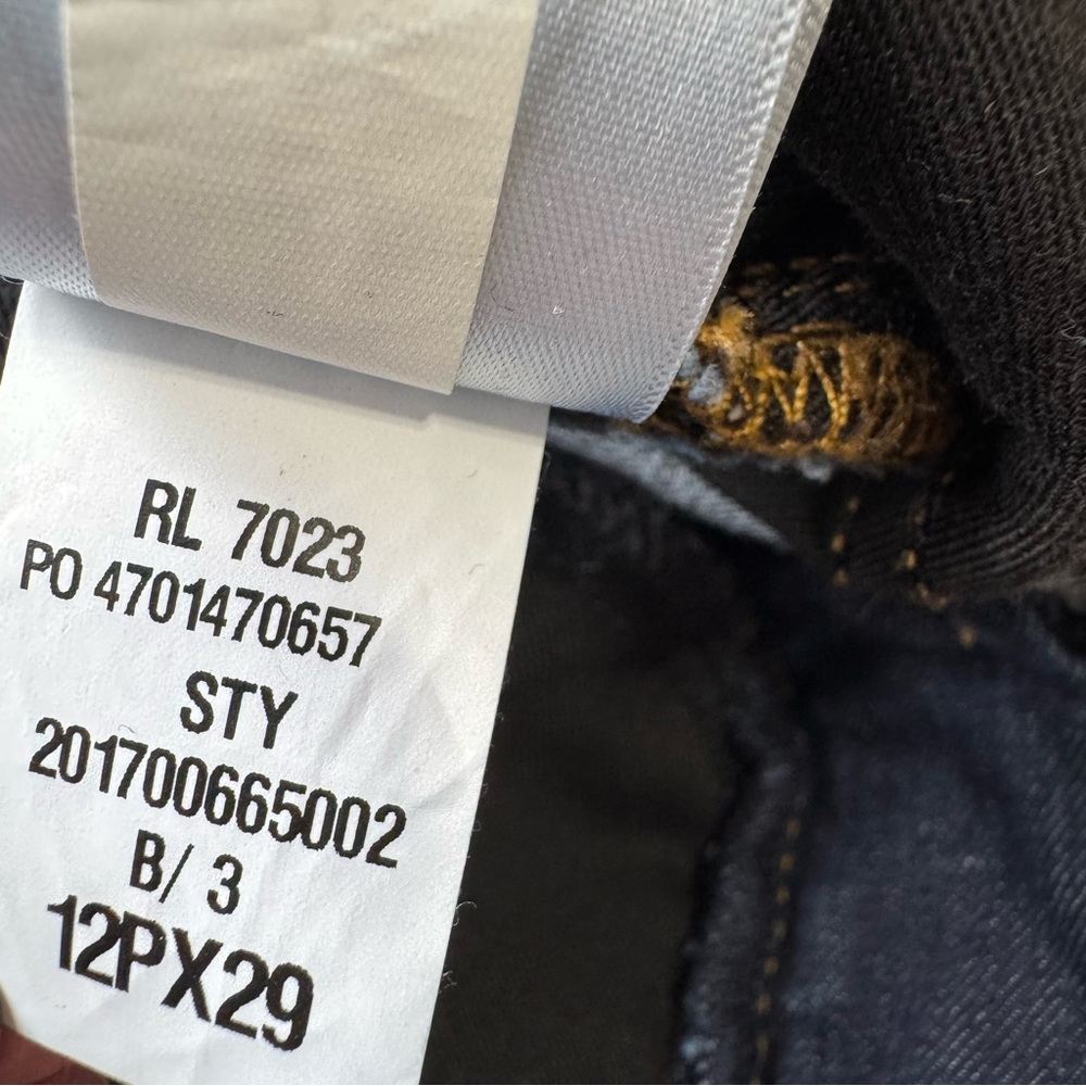 Lauren Ralph Lauren Dark Wash Jeans Denim Straight Leg Size 12 Petite 29” inseam - Picture 11 of 14